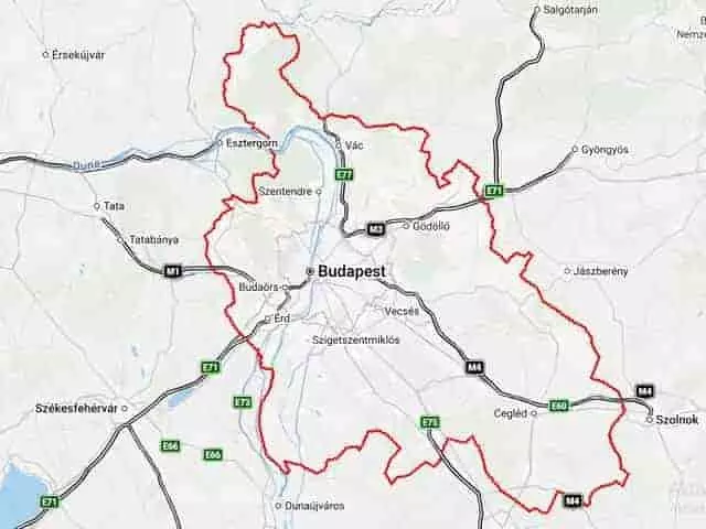 Mobil gumiszerviz Budapest és Pest megye teljes területén – kiszállási zóna Mobil gumiszerviz szolgáltatási területe Budapest és Pest megye térképen
